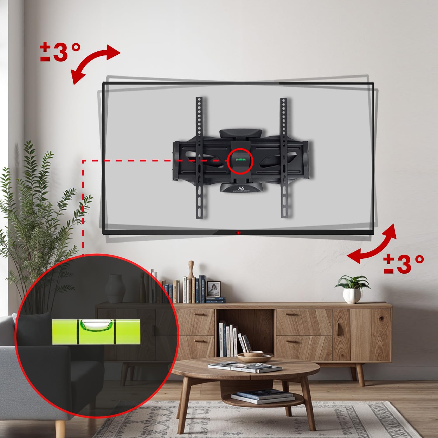 Maclean Brackets TV-Wandhalterung 26-70 Zoll schwenkbar 45 kg