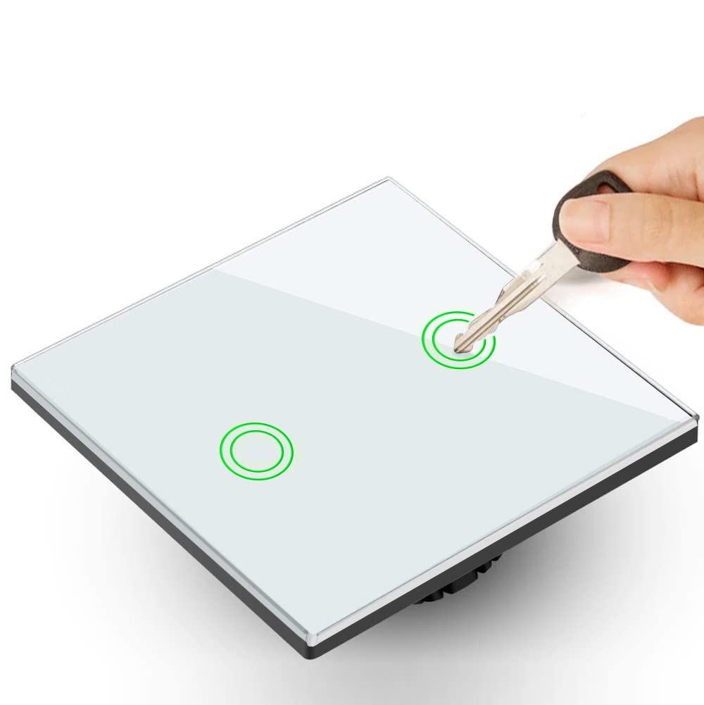 Maclean Energy MCE714W WLAN-Lichtschalter 2-fach weiß rund