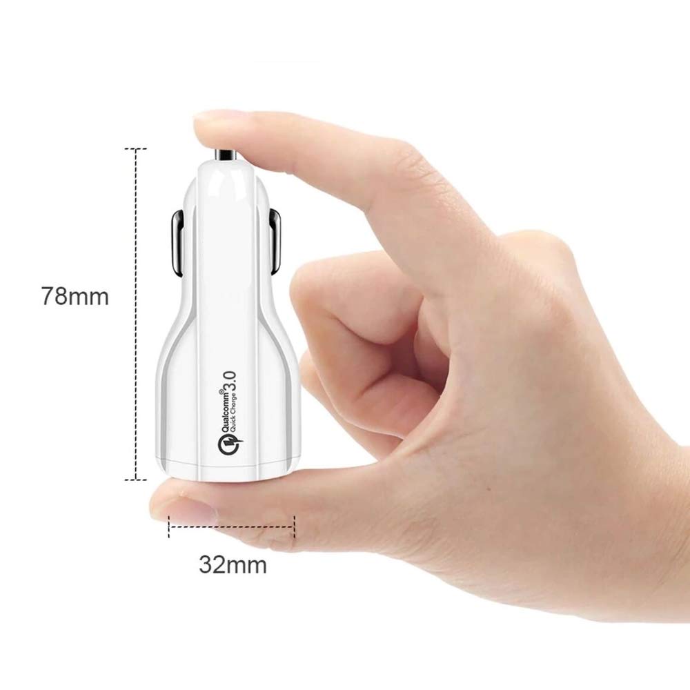 Maclean Energy MCE478 Autoladegerät USB Quick Charge 3.0 Weiß