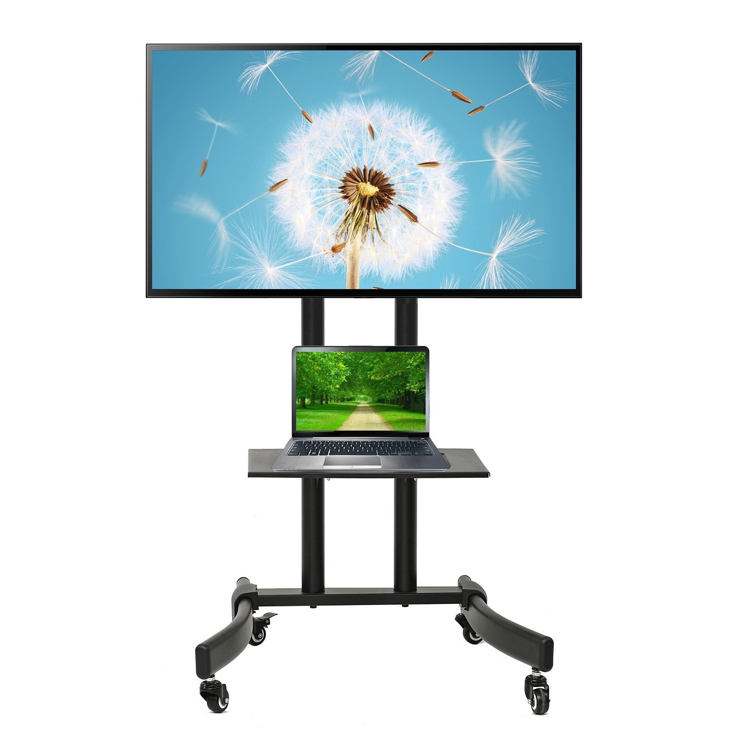 Maclean MC-739 TV Standfuß mit Regal 32-65" 40kg