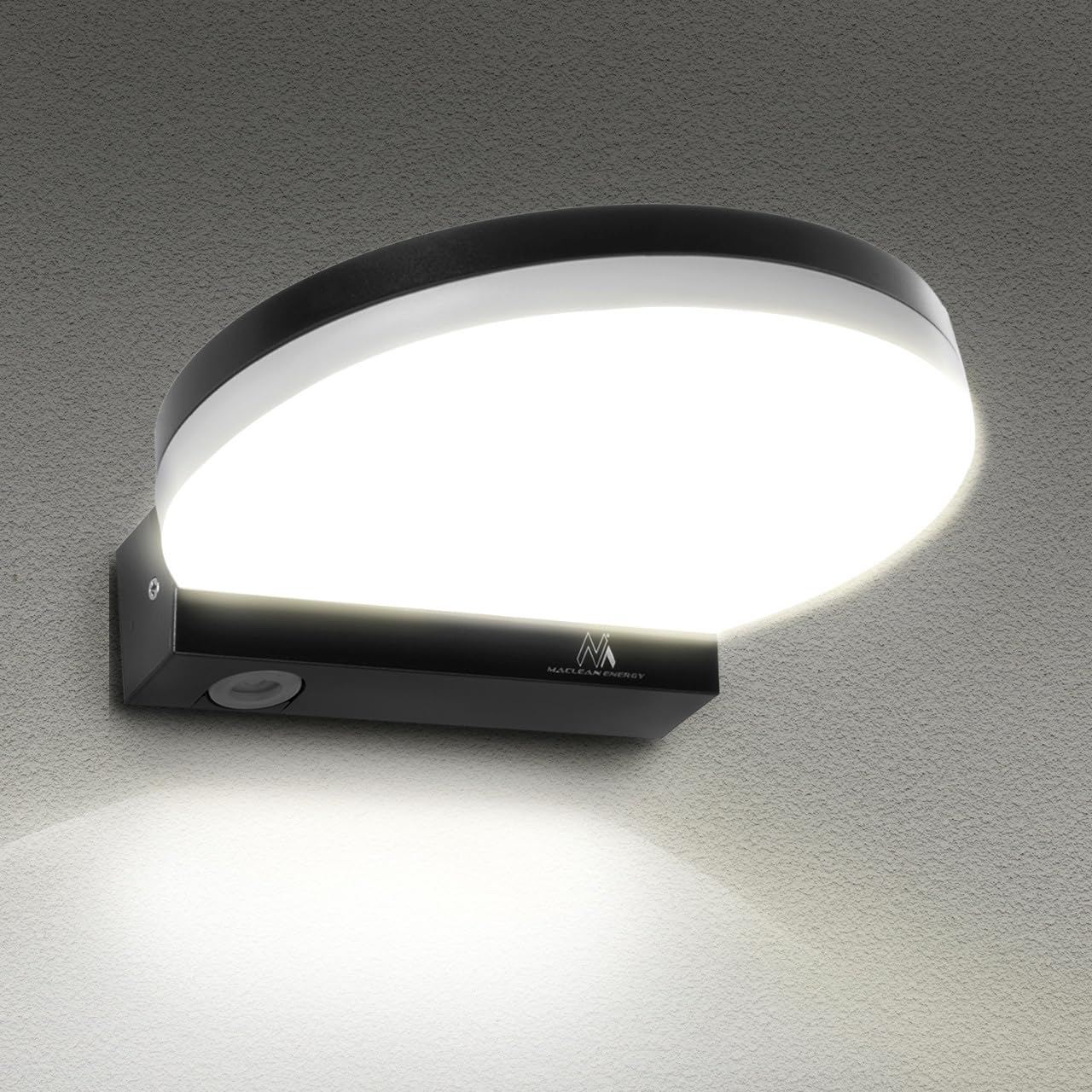 Maclean Energy MCE346 LED Wandlampe schwarz 15W neutralweiß