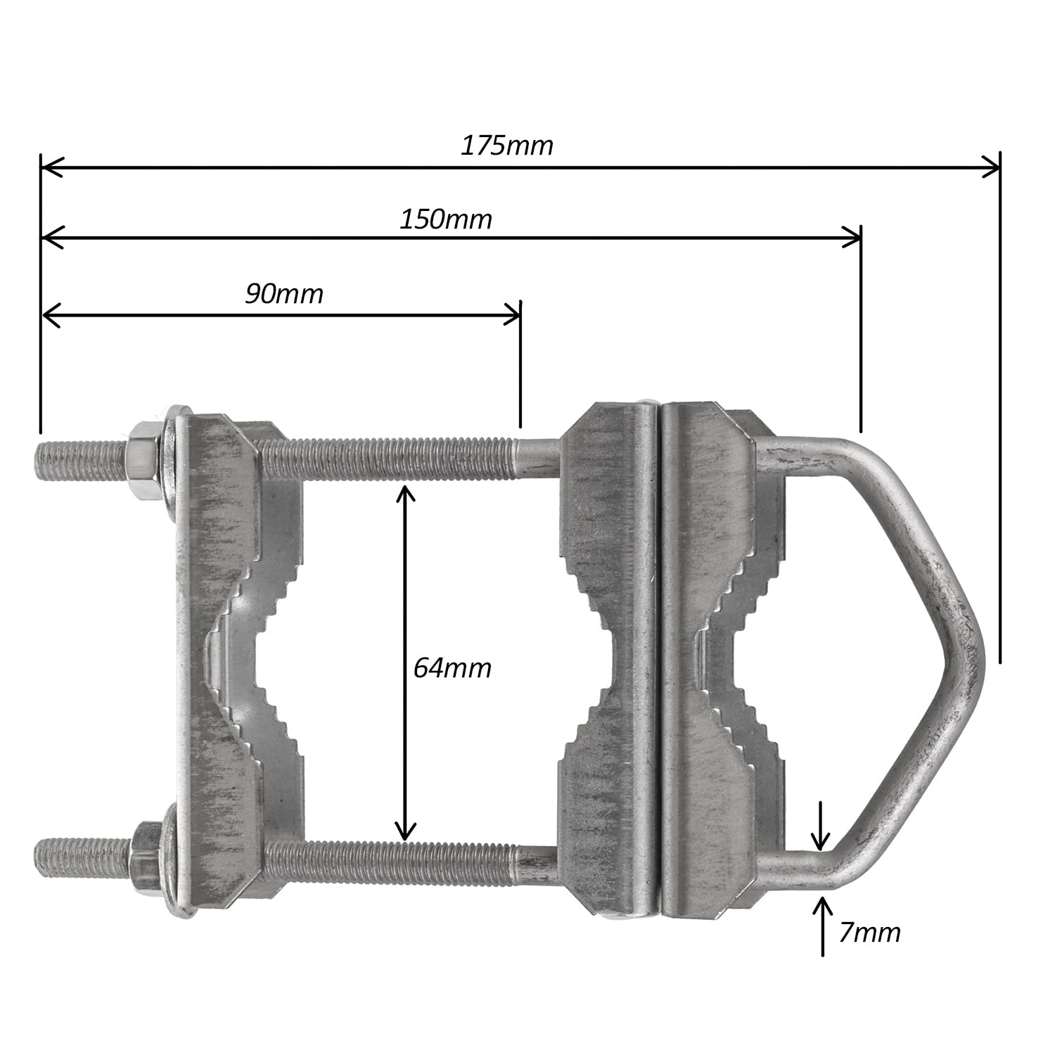 Maclean MCTV-921 Mastschelle Doppelschelle 64 mm