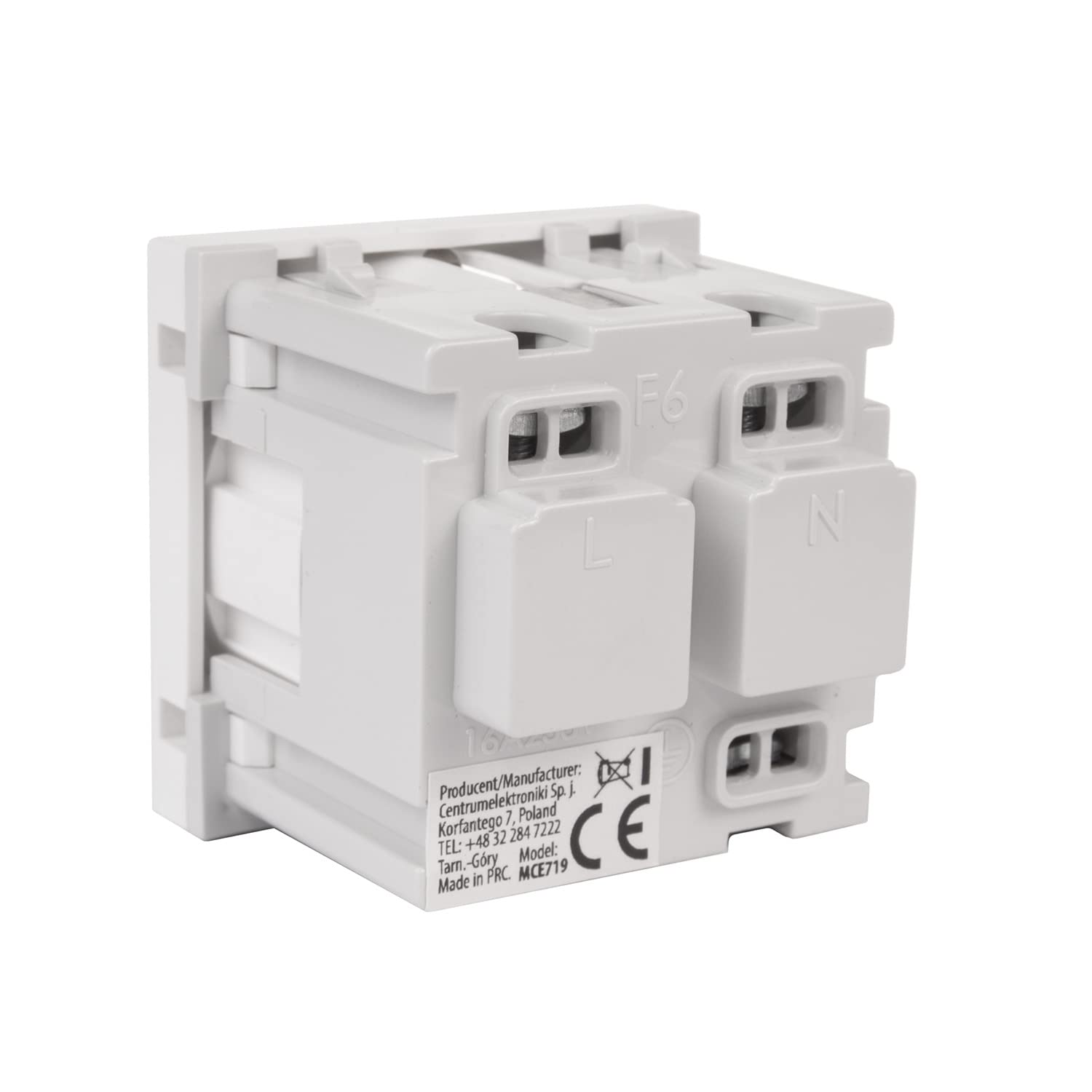 Maclean Energy MCE719W+MCE730W Schuko Steckdose Weiß Glas