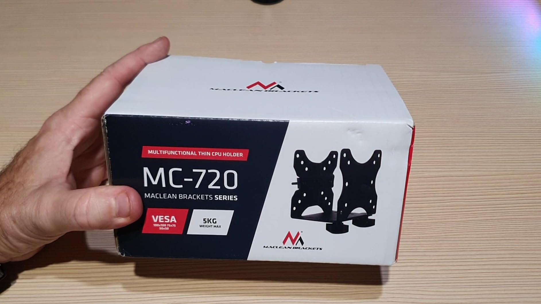 Maclean Brackets MC-720 Mini-PC Halterung Untertisch VESA 5kg