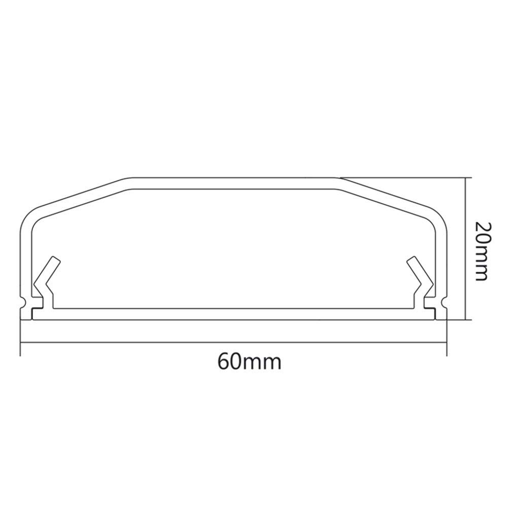 Maclean Brackets MC-695 W Kabelkanal 750 mm Weiß Kunststoff