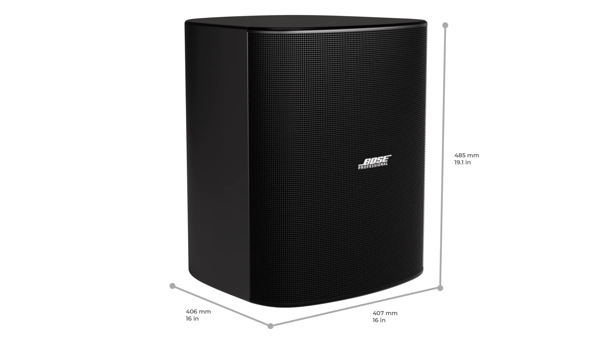 Bose DesignMax DM12SE 12 Zoll Aufbaulautsprecher schwarz