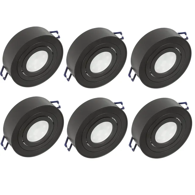 Maclean Energy MCE462B Einbaustrahler 6er Set schwarz warmweiß