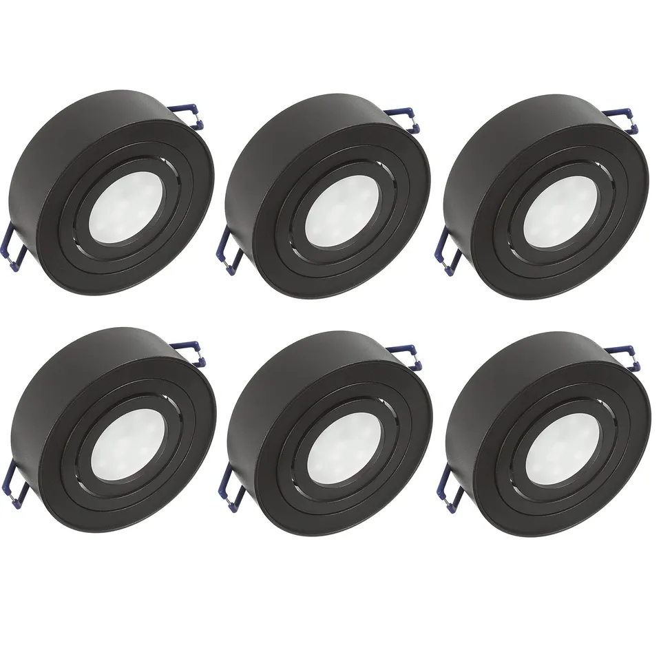 Maclean Energy MCE462B Einbaustrahler 6er Set schwarz warmweiß