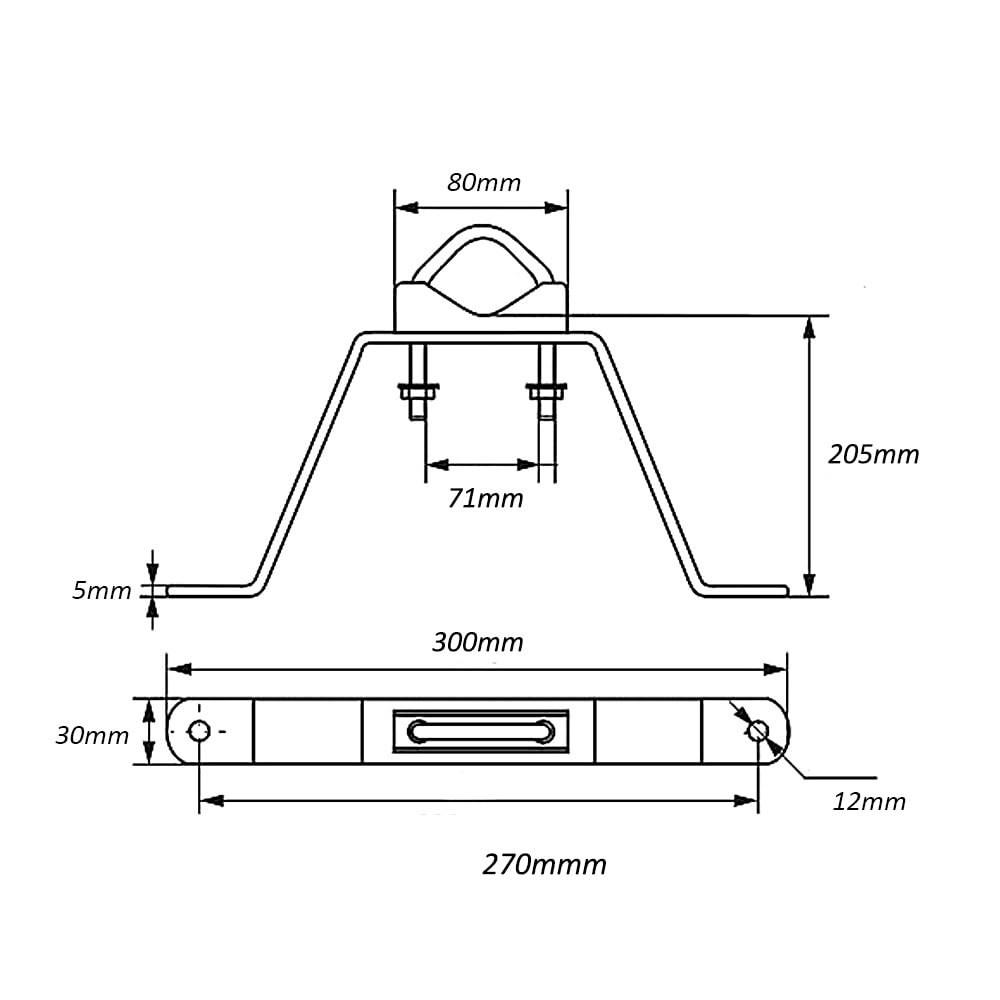 Maclean TV Systems MCTV-933 Antennenmasthalterung 20cm