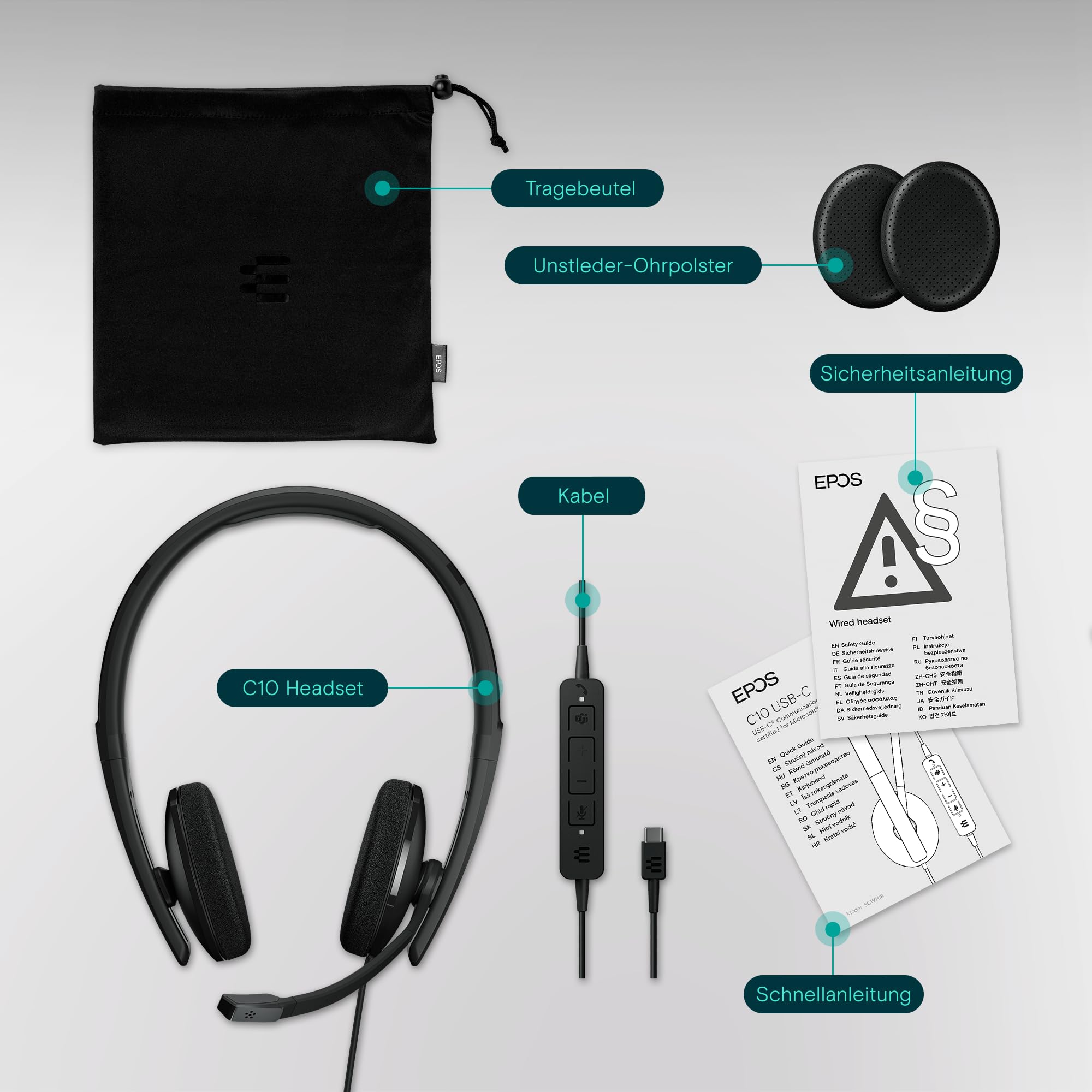 EPOS ADAPT C10 USB-C Headset Mikrofon On-Ear