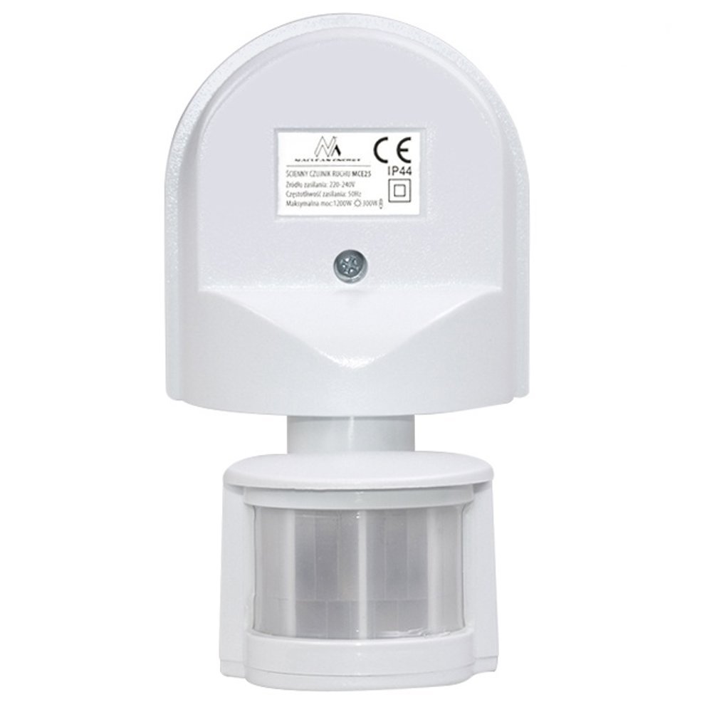 Maclean MCE25 Bewegungsmelder Wand Weiß 180° 12m IP44