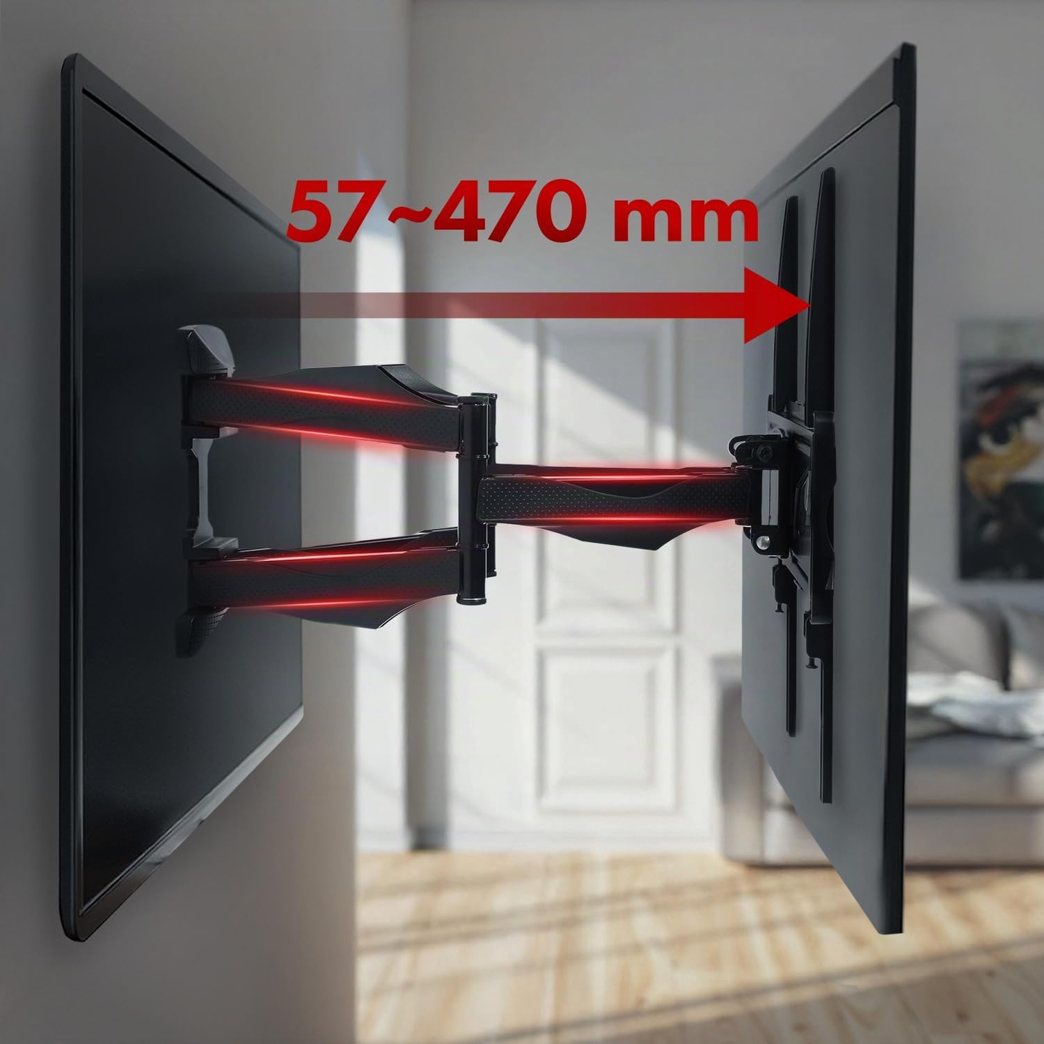 Maclean Brackets TV-Wandhalterung 26-70 Zoll schwenkbar 45 kg