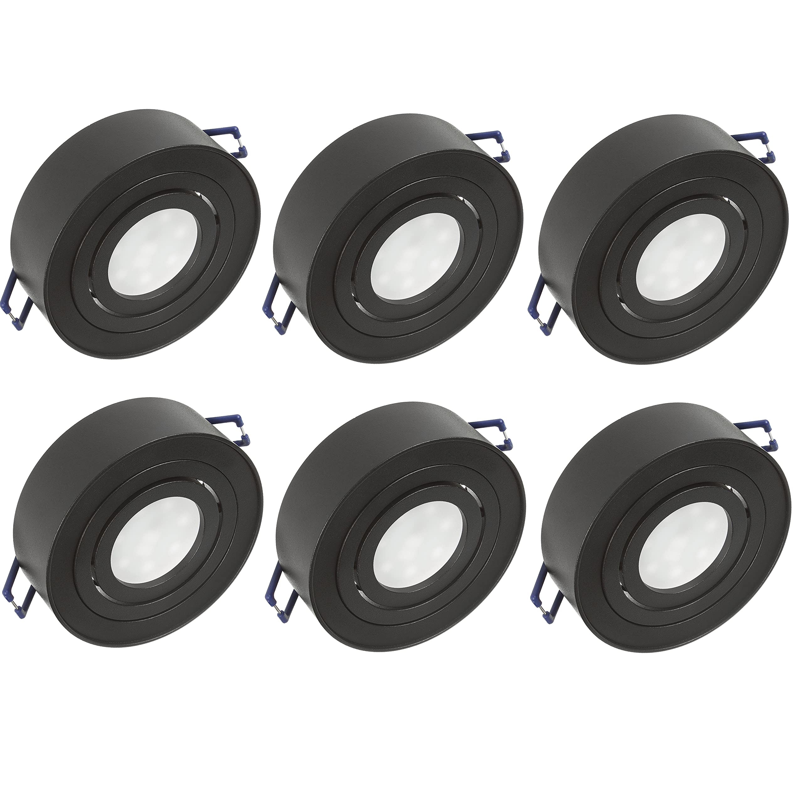 Maclean Energy MCE462B Einbaustrahler 6er Set schwarz warmweiß