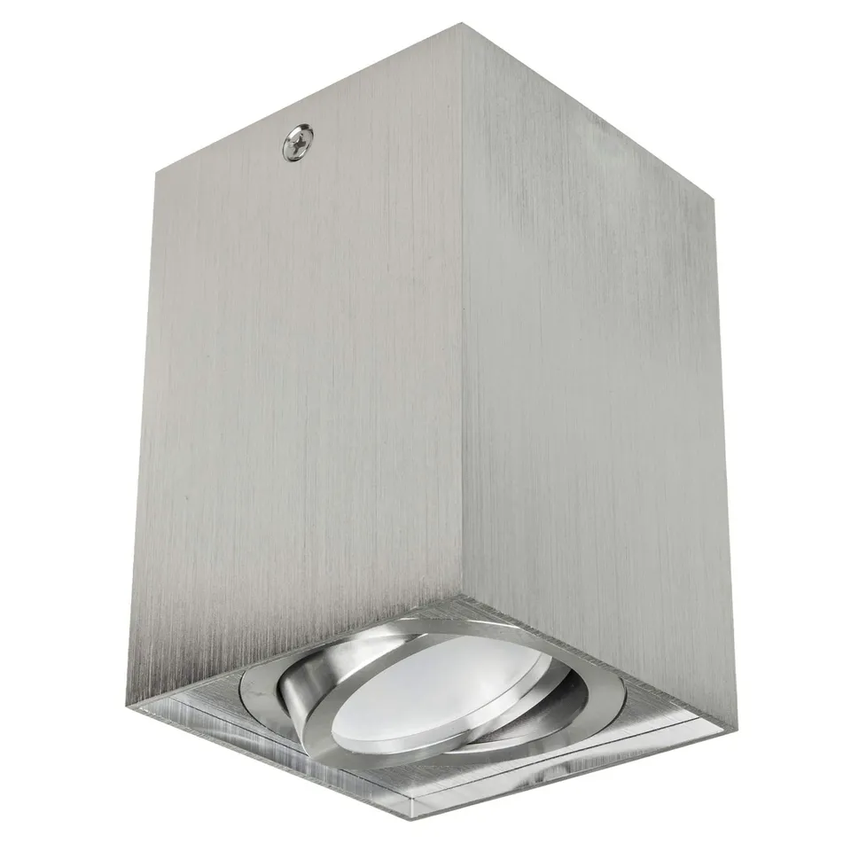Maclean MCE426 Deckenleuchte GU10 Eckig Matt/Chrom Aluminium