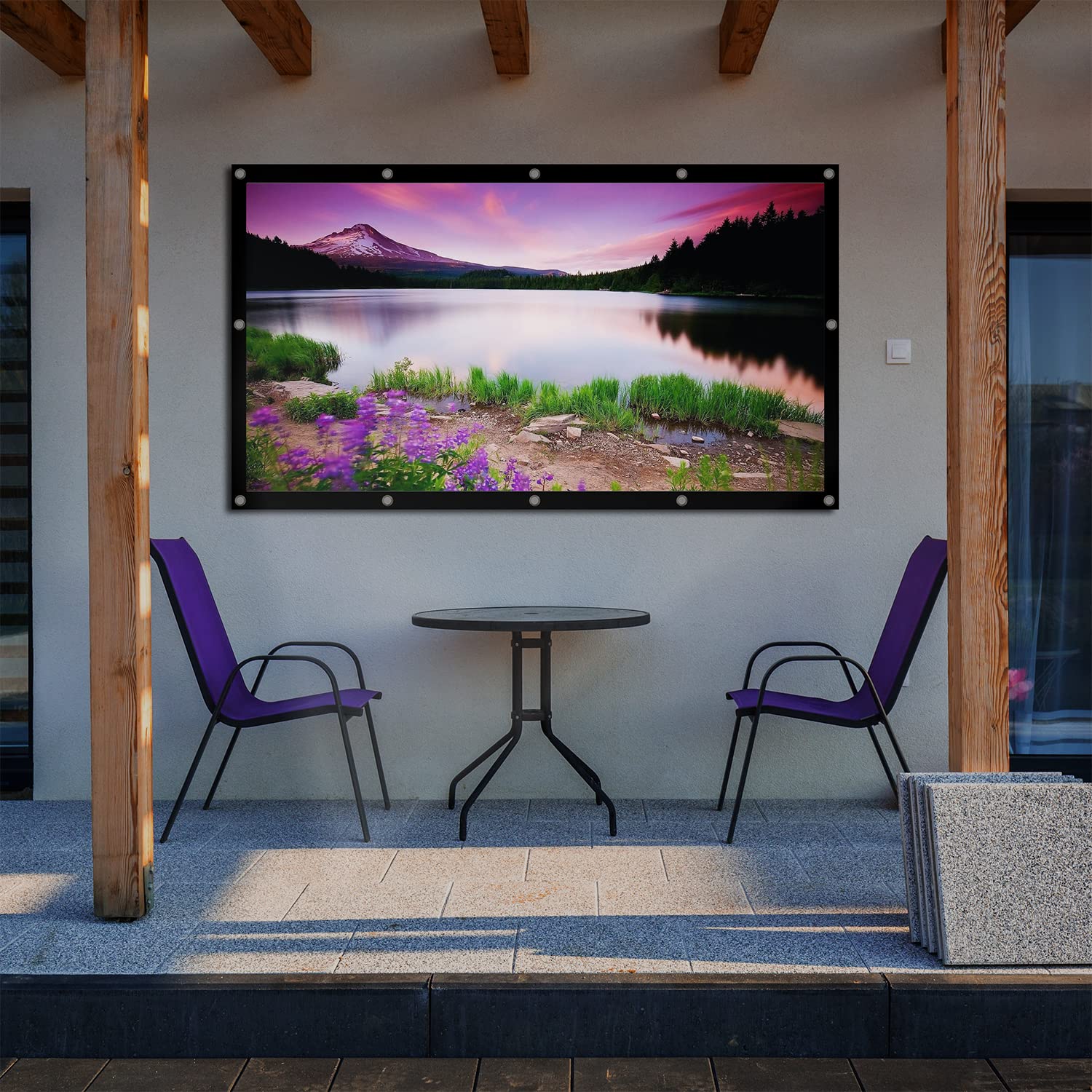 Maclean MC-981 Projektor-Leinwand 100 Zoll 16:9 faltbar Haken