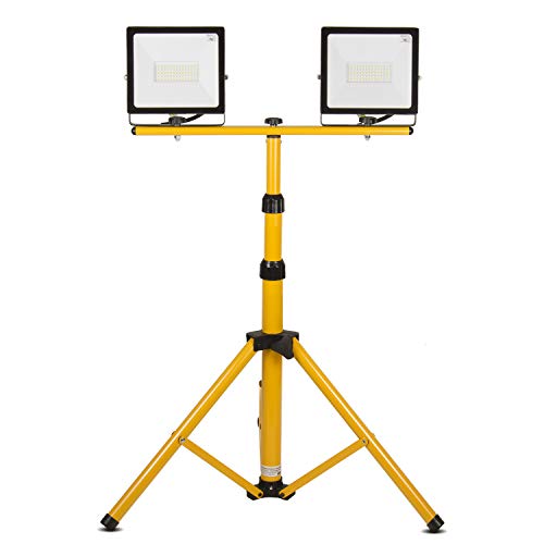 Maclean Energy MCE583 Baustrahlerstativ 62-150cm mit 2x50W