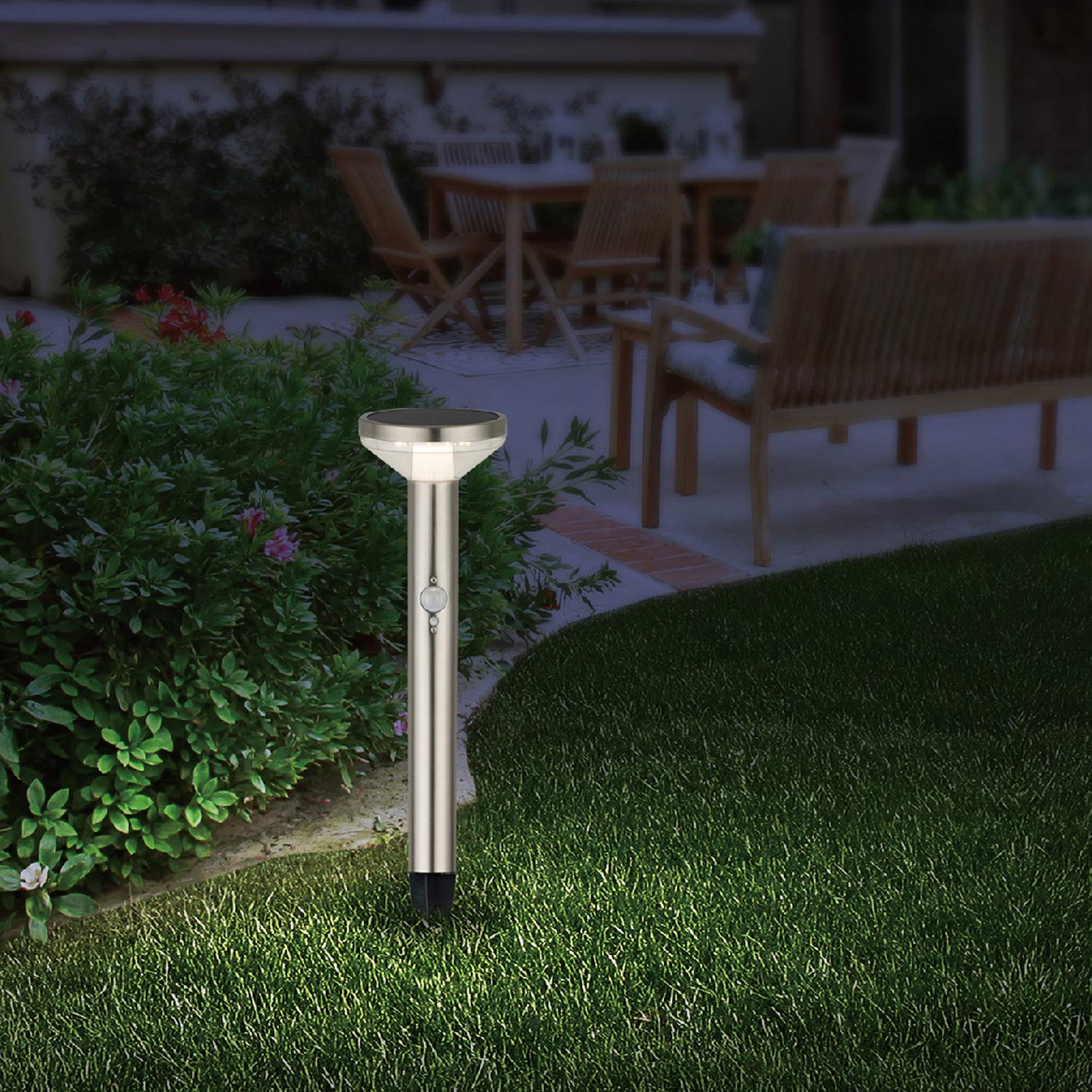 Maclean Energy MCE465 Solar-LED-Leuchte 220lm IP44 Chrom 1St