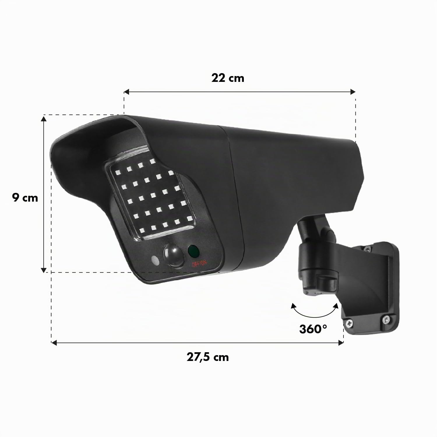Maclean SOL1803S Kamera-Attrappe Solar IP65 LED