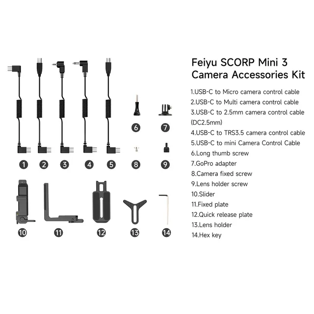 Feiyu SCORP Mini 3 Schnellwechselplatte Zubehör Kit Smartphone