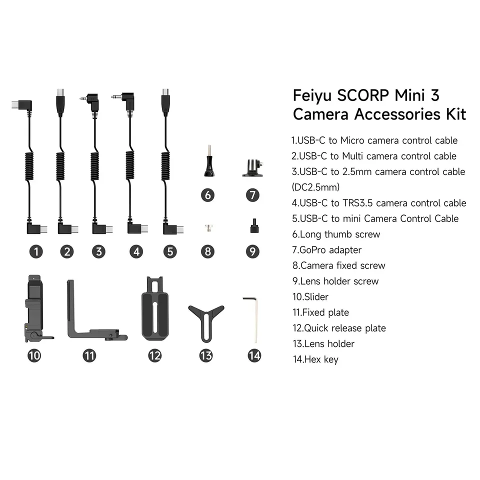 Feiyu SCORP Mini 3 Schnellwechselplatte Zubehör Kit Smartphone