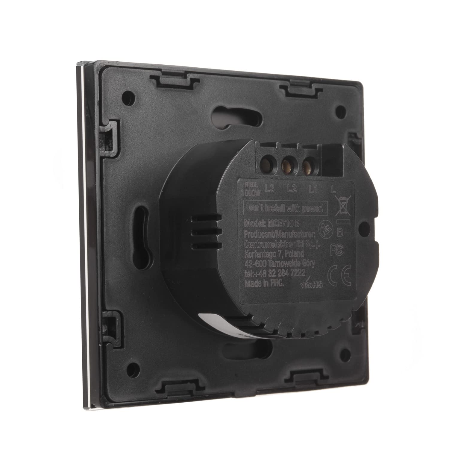 Maclean MCE713W Touch Lichtschalter Weiß 1-Fach Eckig
