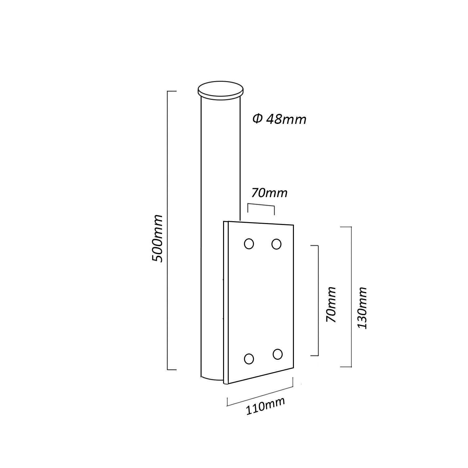 Maclean TV Systems MCTV-564 Balkonhalterung 50cm SAT
