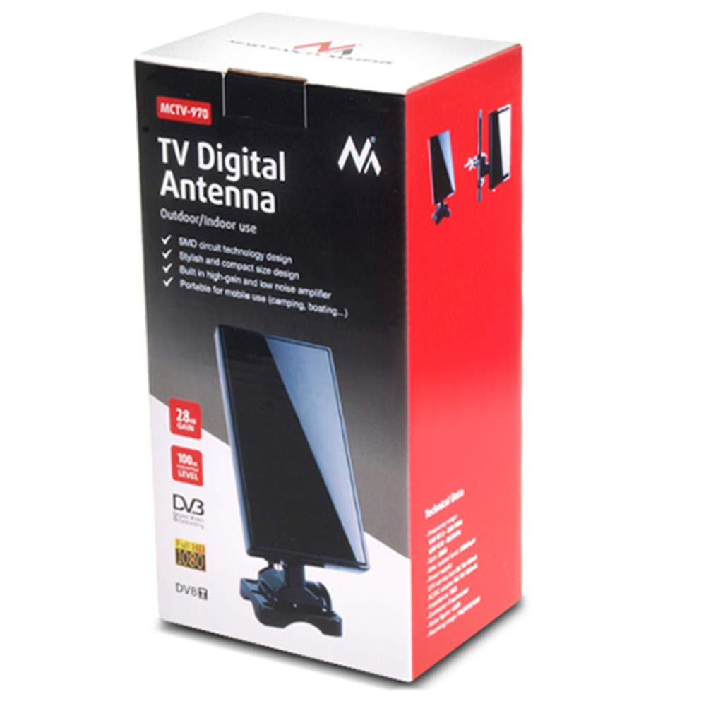 Maclean MCTV-970 DVB-T2 Außenantenne aktiv 28dB DAB
