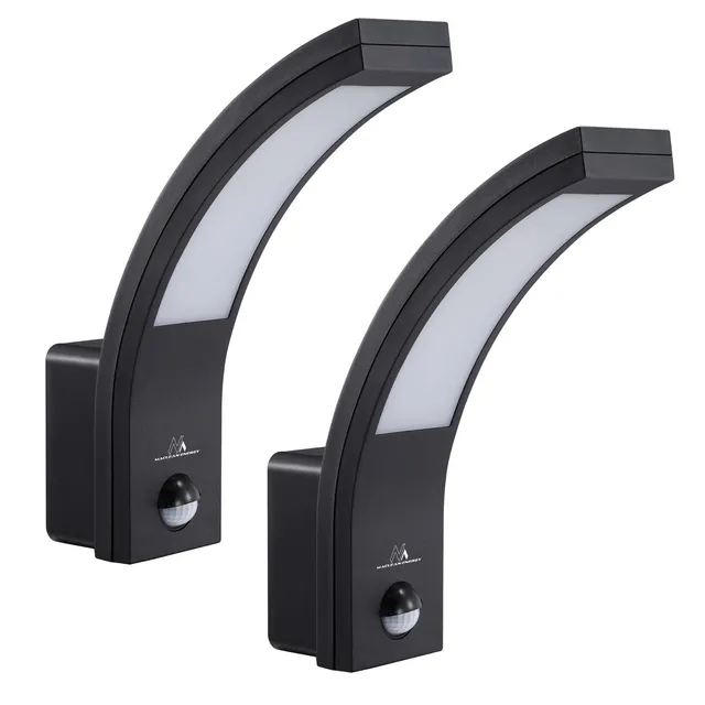 Maclean Energy MCE244 LED-Aussenleuchte Schwarz 2er-Set 750lm
