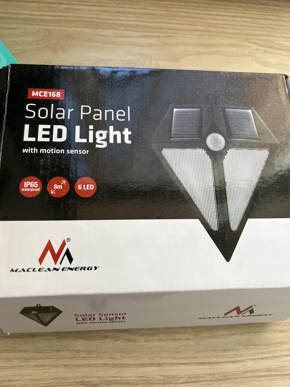 Maclean MCE168 Solarlampe Außen mit Bewegungsmelder IP65