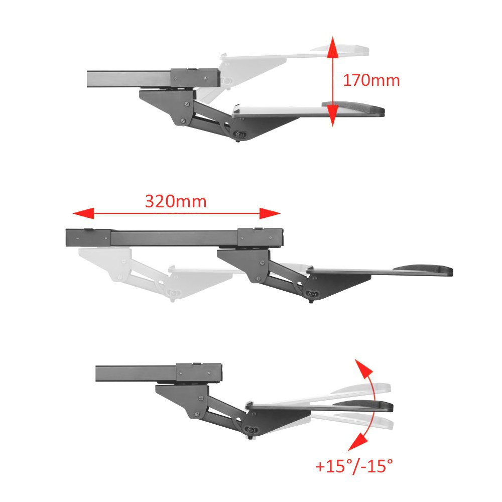 Maclean Brackets MC-757 Tastatur-Halterung 67 cm Schreibtisch