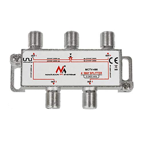 Maclean TV Systems MCTV-498 Sat-Verteiler 4-fach Unicable