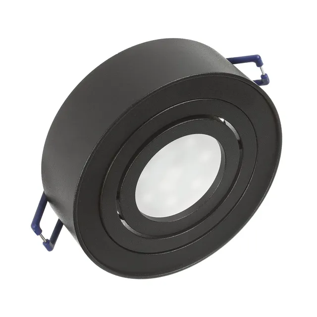 Maclean Energy MCE462B Einbaurahmen GU10 rund schwarz schwenkbar