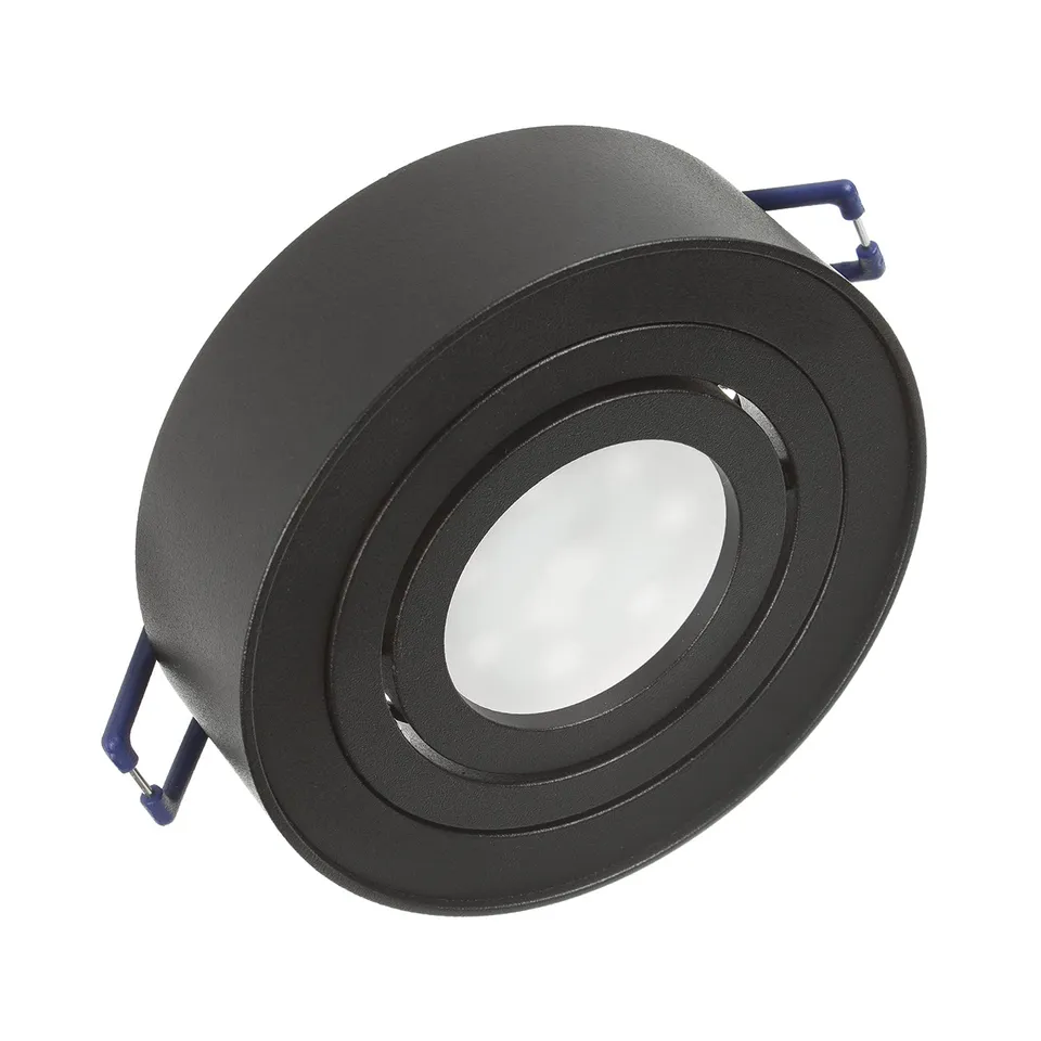 Maclean Energy MCE462B Einbaurahmen GU10 rund schwarz schwenkbar