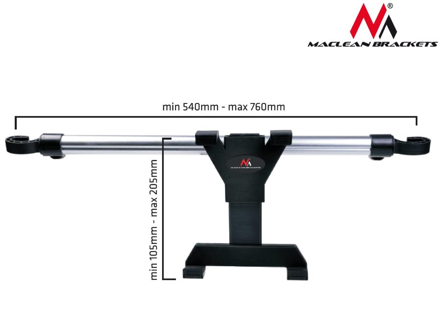 Maclean Brackets MC-657 Kopfstützenhalterung Tablet 7-10 Zoll 360°