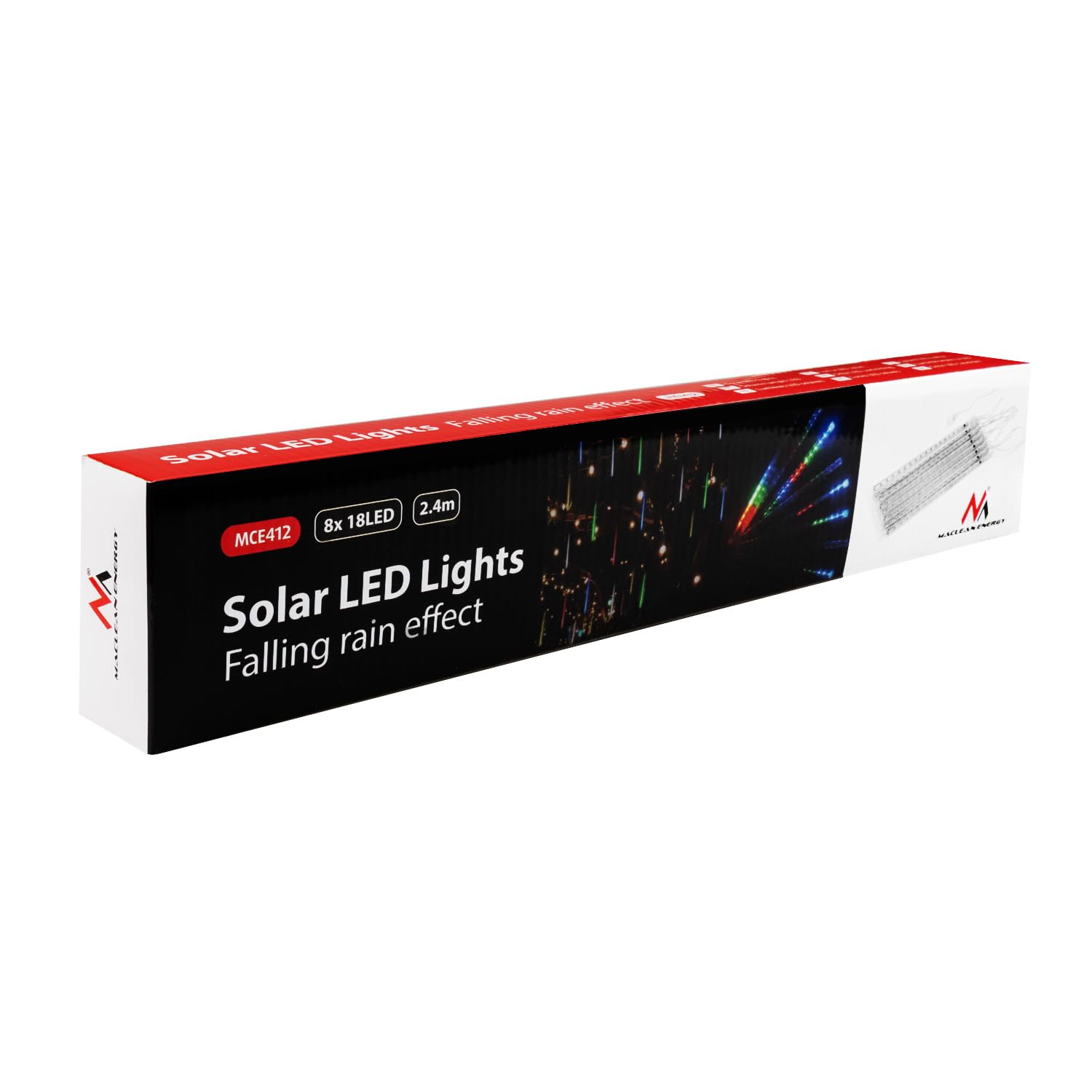 Maclean Energy MCE412 Eiszapfen Lichterkette 144 LED RGB 2,4m IP44