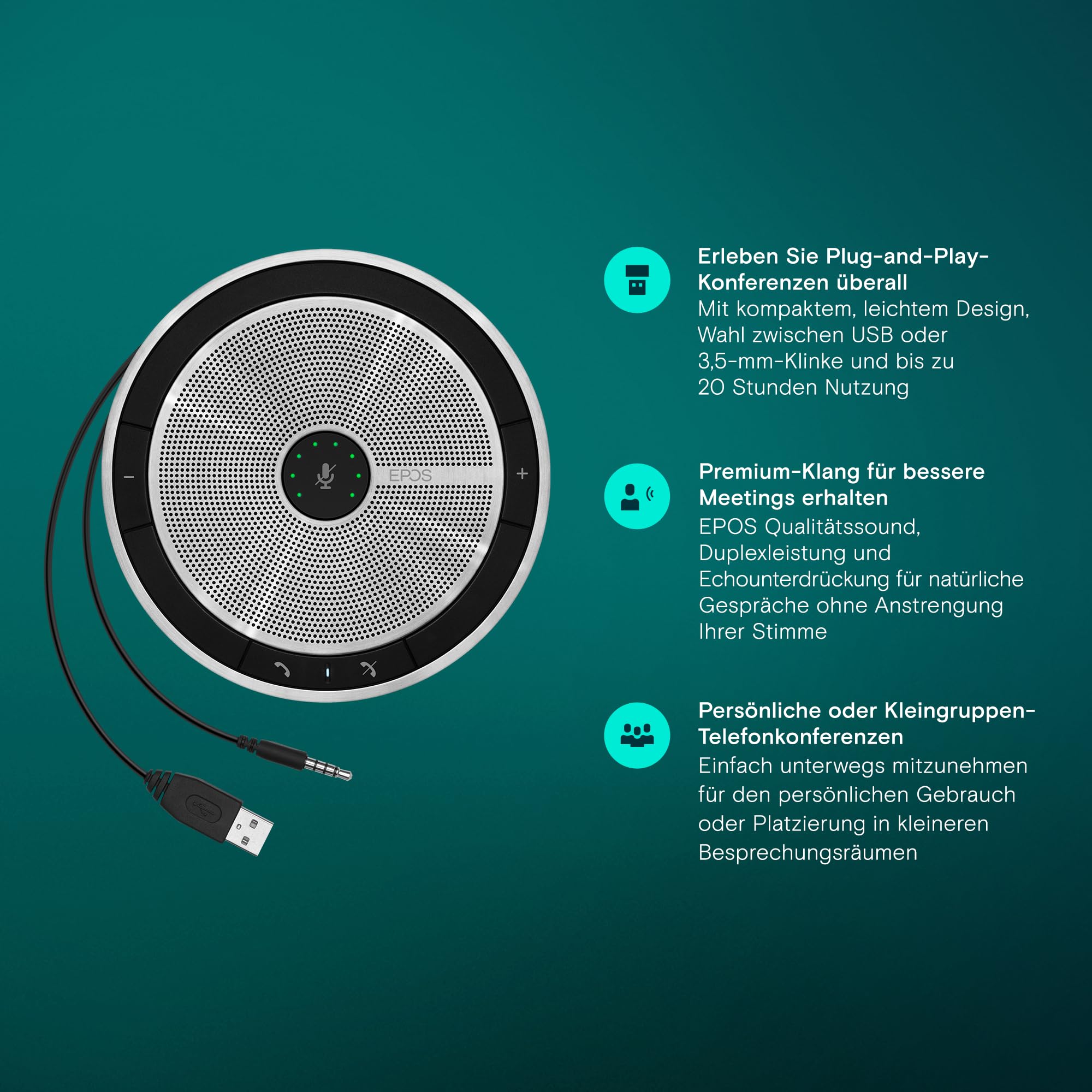 EPOS Sennheiser EXPAND SP 20 ML Speakerphone Modern minimalistisch