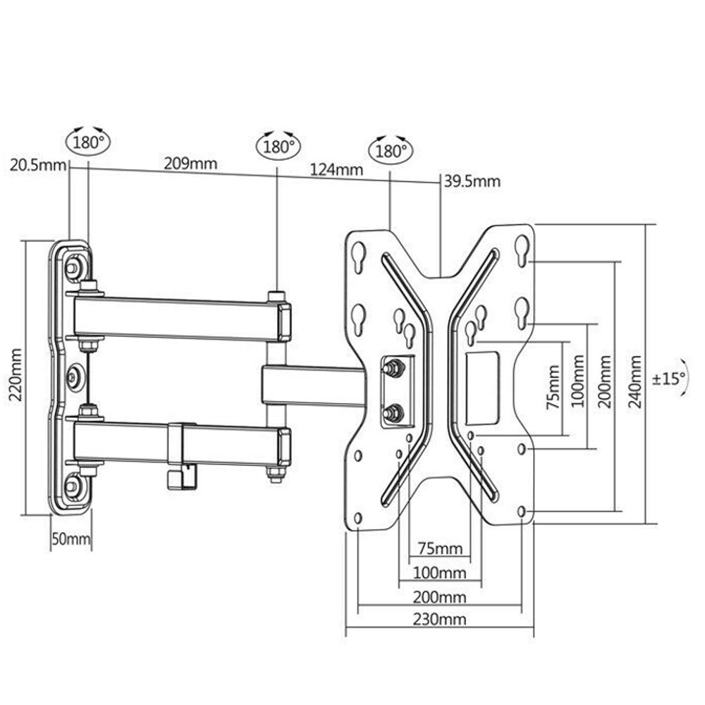 Maclean Energy MC-648 TV-Wandhalterung 23-42" 30 kg