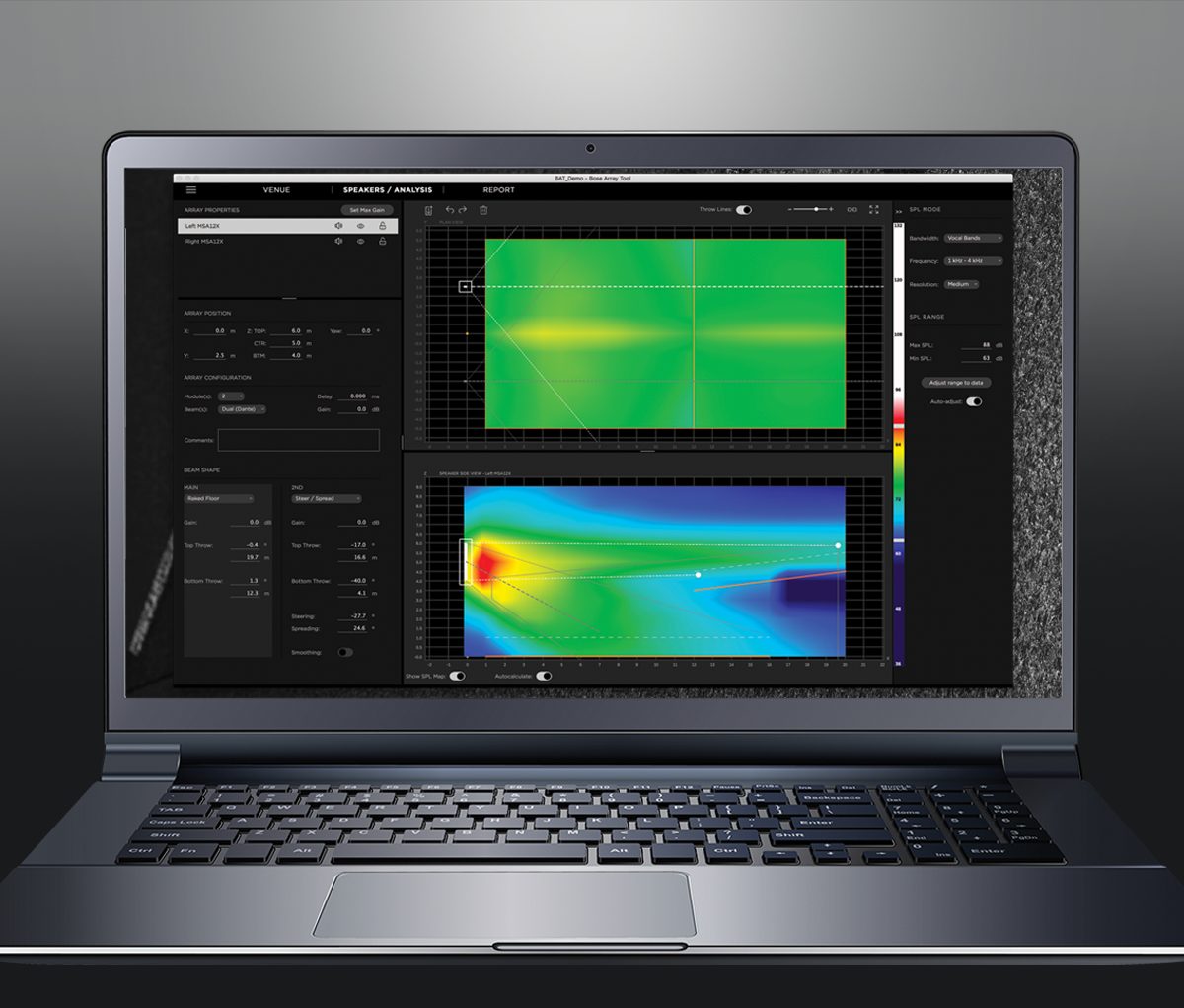 Bose MSA Design Tool Planungssoftware Audio-Planung