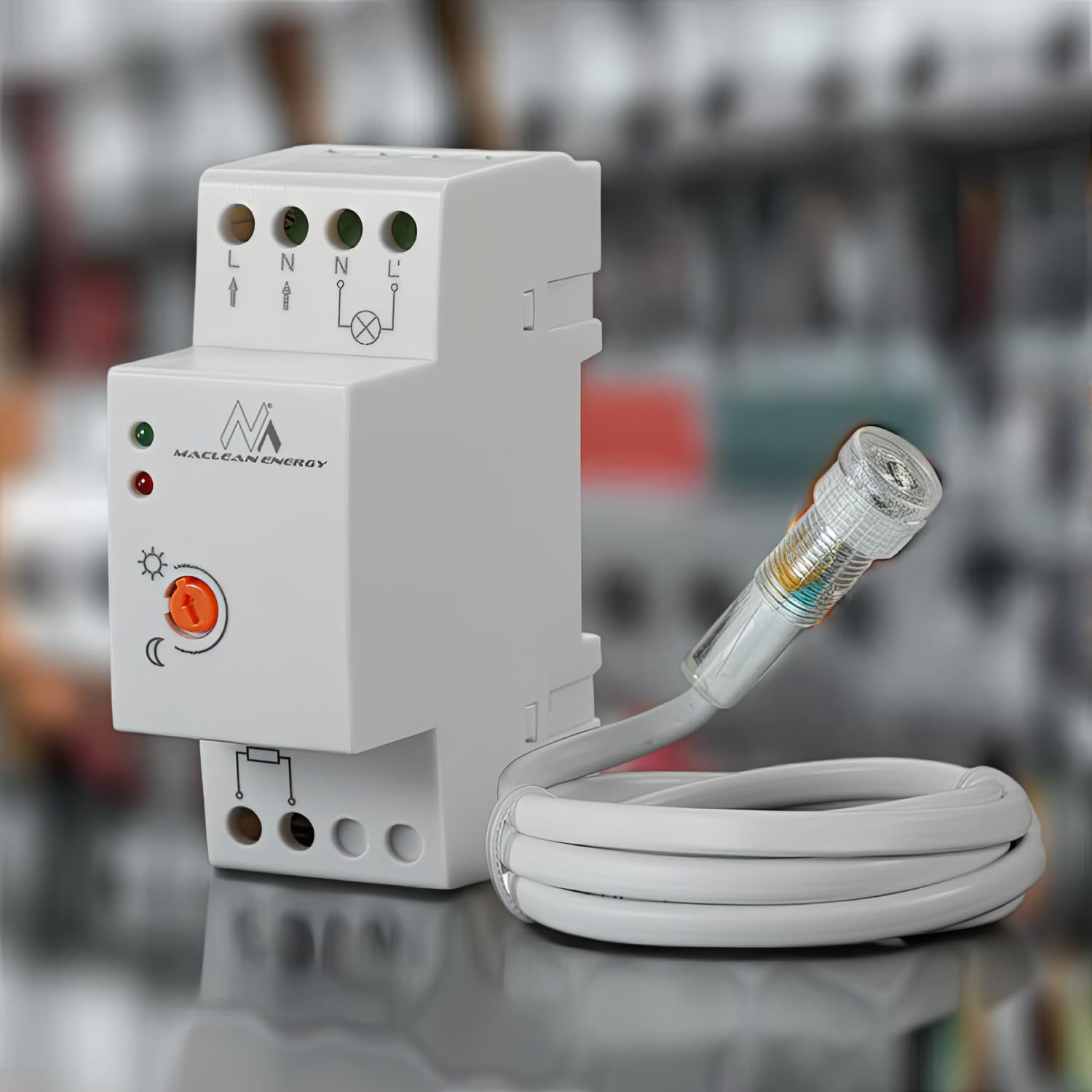 Maclean MCE83 Dämmerungssensor Hutschiene Externe Sonde 20A