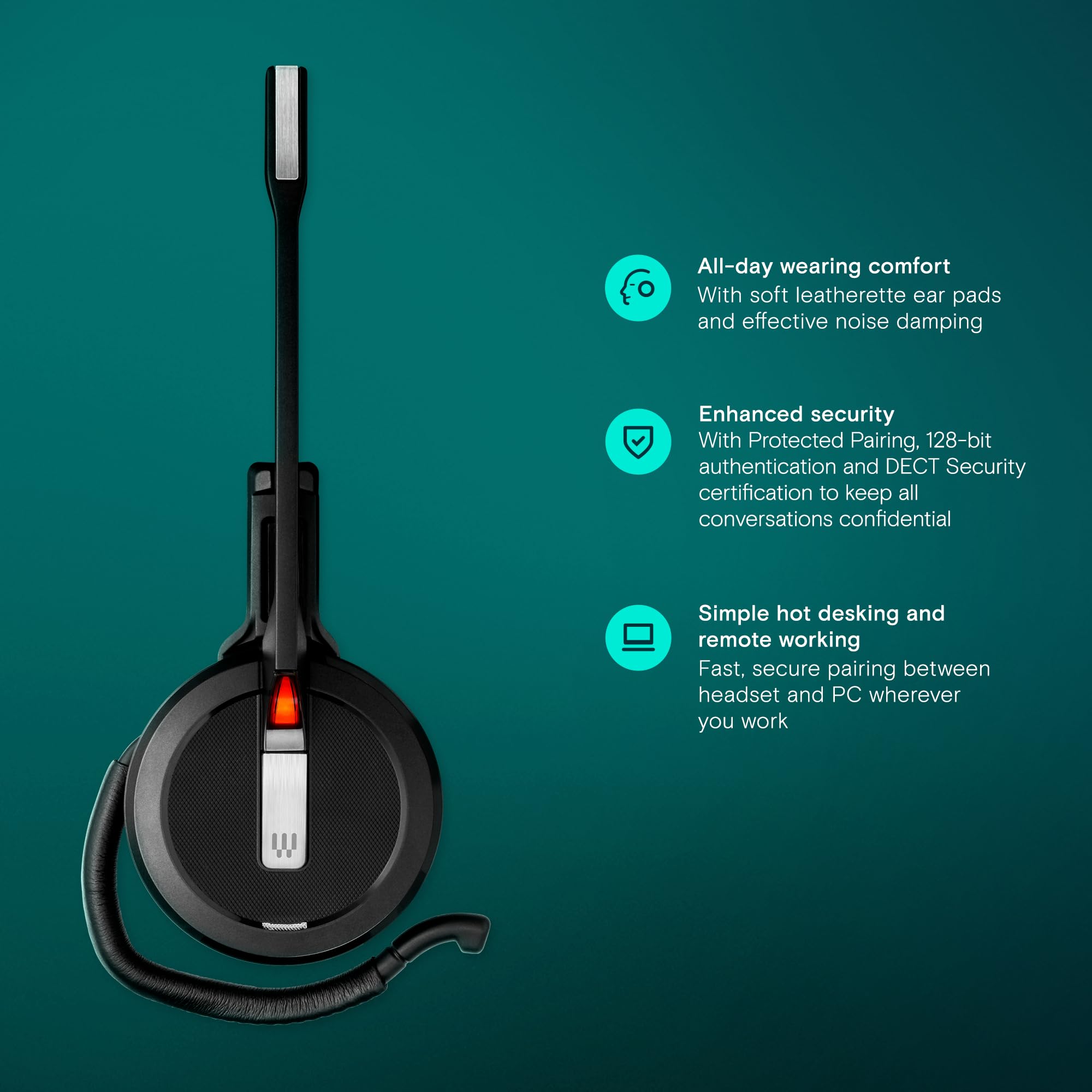EPOS IMPACT SDW 5011 Headset 3-in-1 mit DECT-Dongle schwarz
